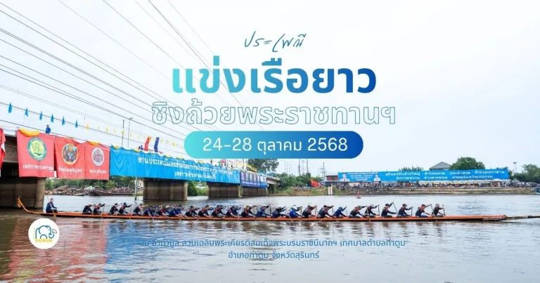 banner ประเพณีแข่งเรือยาว